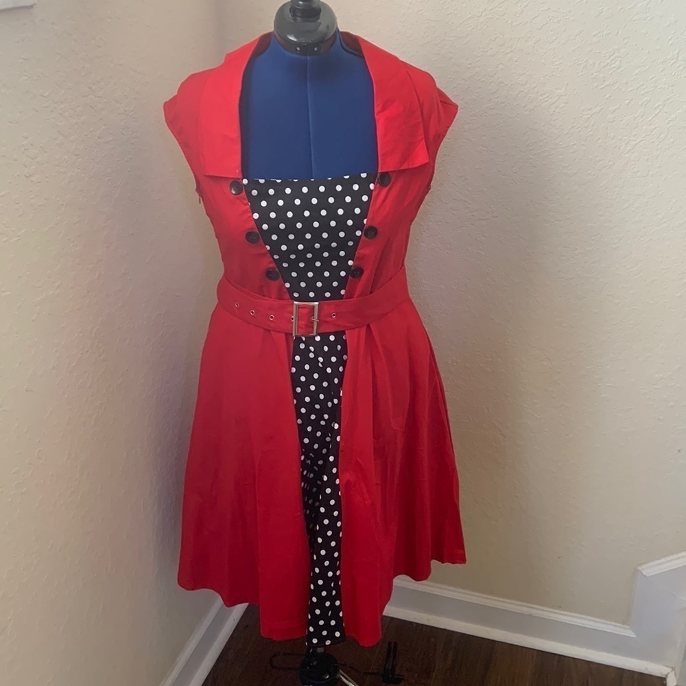 Cotton With Pocket England Style 50S Dress